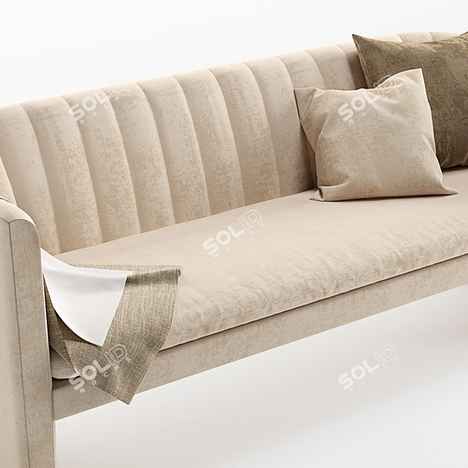 Contemporary Three-Seater Loafer SC26 3D model image 2