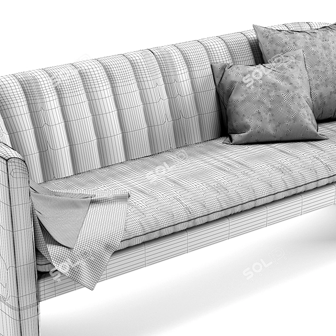 Contemporary Three-Seater Loafer SC26 3D model image 3