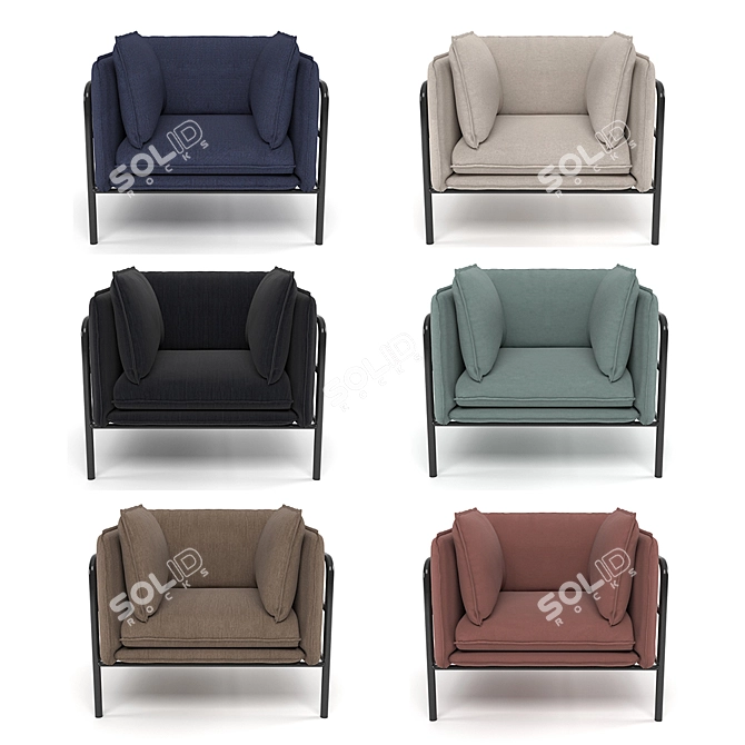 Pepe Modern Armchair 3D model image 1