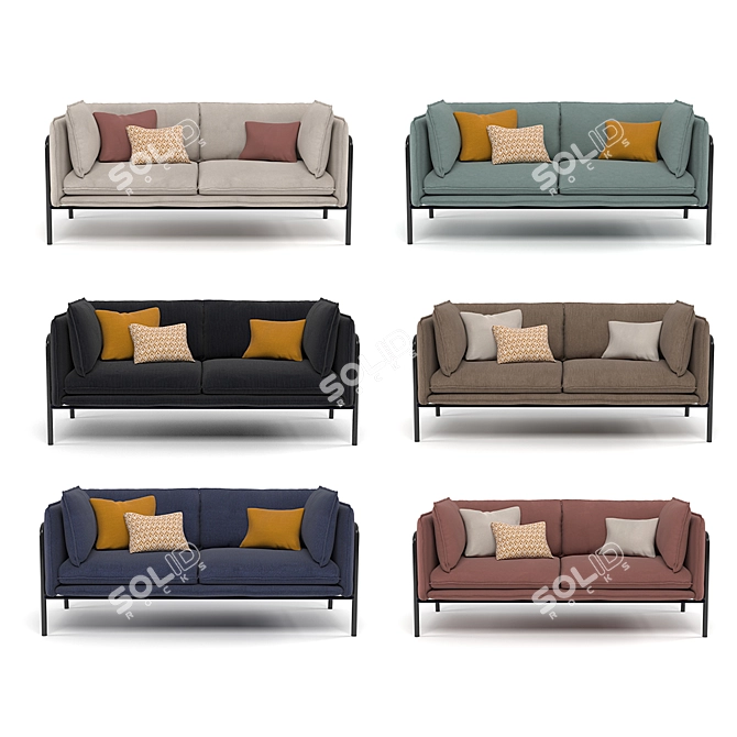 Pepe Contemporary Sofa - Sleek and Stylish Furniture 3D model image 2