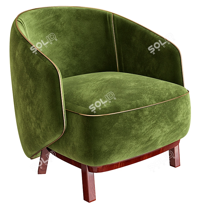 Elegant Concha Seating by Accoceberry 3D model image 1