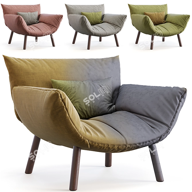 Pil Bonaldo Armchair: Sleek and Stylish Seating 3D model image 5