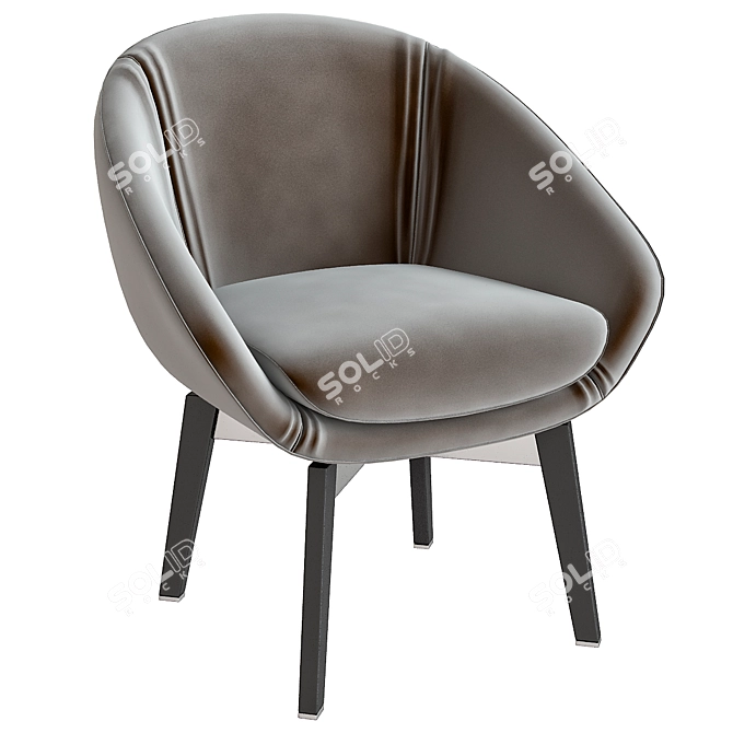 Sleek & Stylish Minotti Asy Chair 3D model image 1