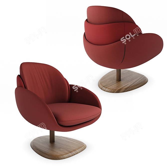 Elegant Opium Porada Armchair 3D model image 1