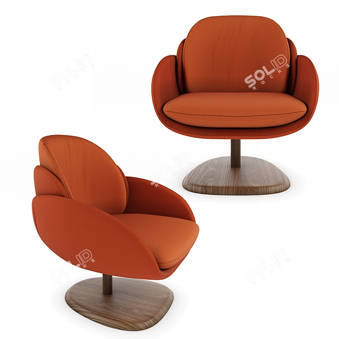 Elegant Opium Porada Armchair 3D model image 2
