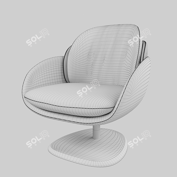 Elegant Opium Porada Armchair 3D model image 3