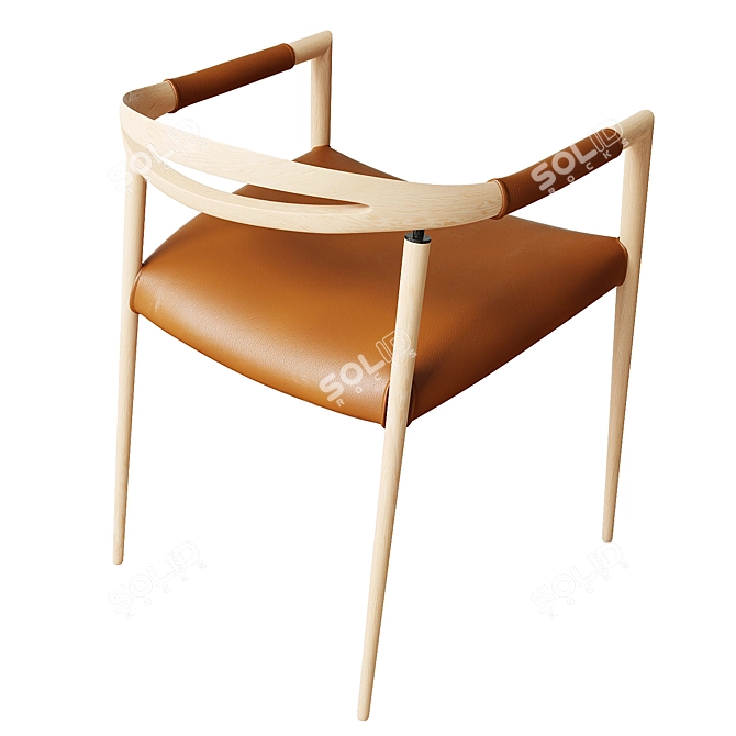 Modern Sola Arm Chair: Award-Winning Design 3D model image 3