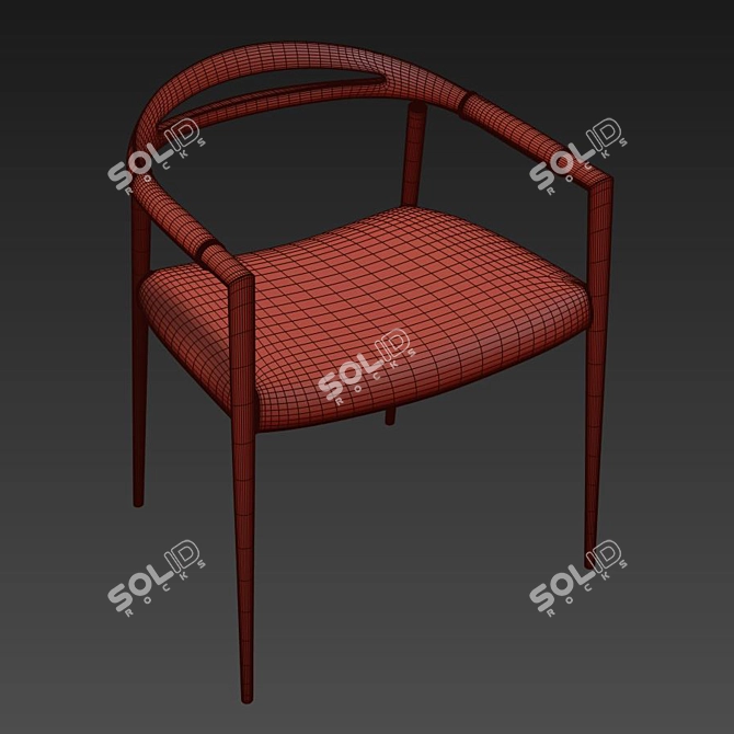 Modern Sola Arm Chair: Award-Winning Design 3D model image 4