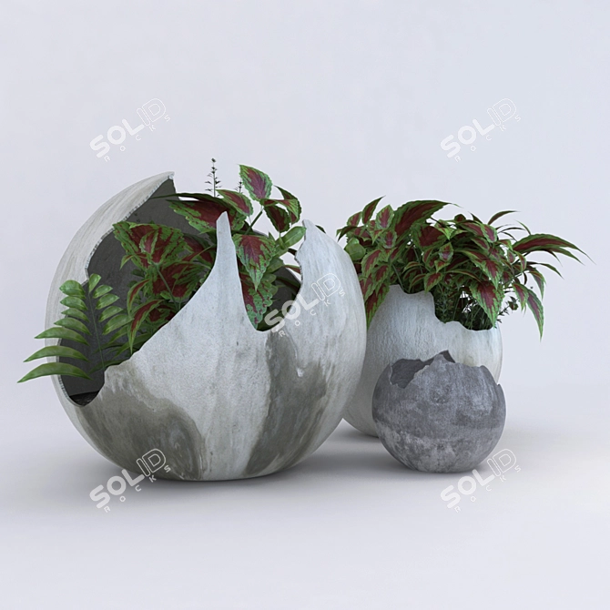 Versatile Outdoor and Indoor Flower Pot 3D model image 4