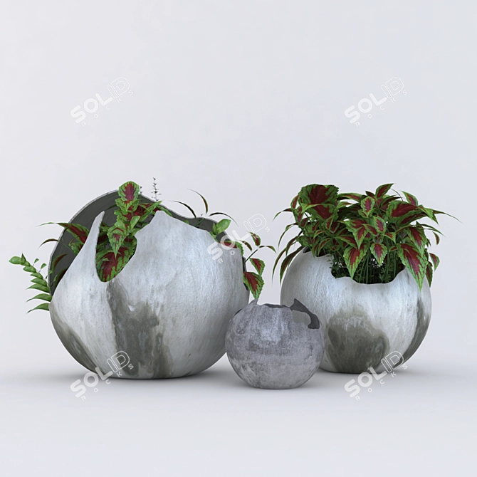 Versatile Outdoor and Indoor Flower Pot 3D model image 5