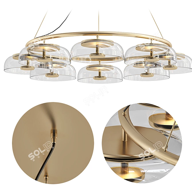 Blossi: Modern Minimalist Chandelier 3D model image 1