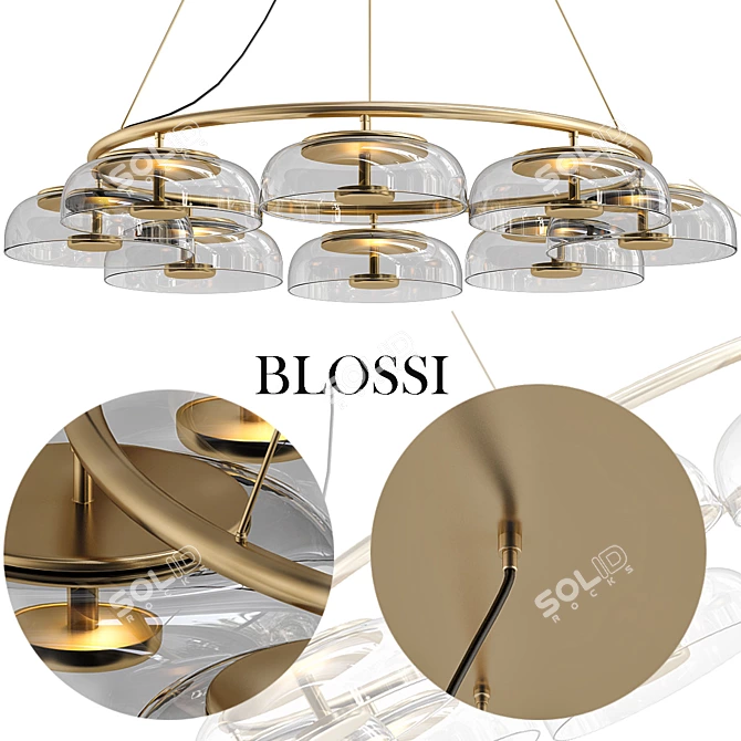 Blossi: Modern Minimalist Chandelier 3D model image 2