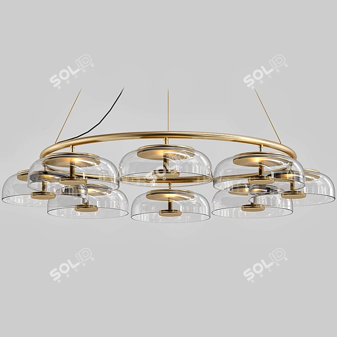 Blossi: Modern Minimalist Chandelier 3D model image 4