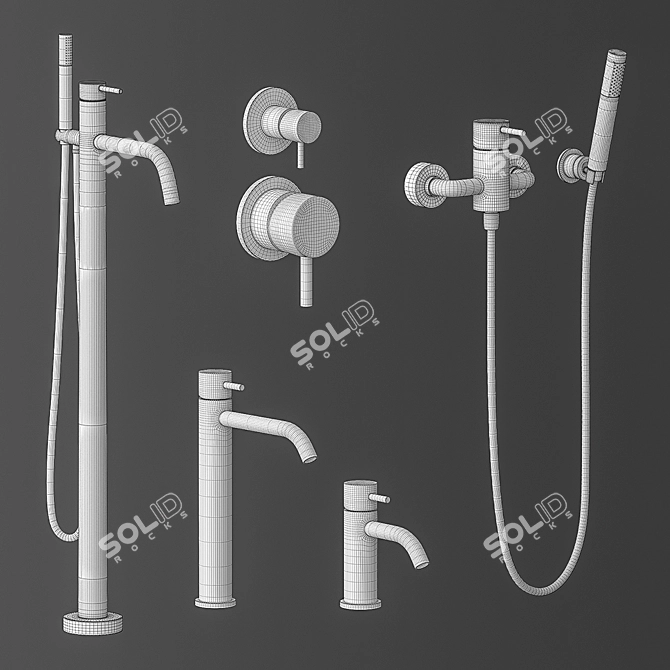 Cisal Xion Collection: Exquisite Faucets & Showers 3D model image 4