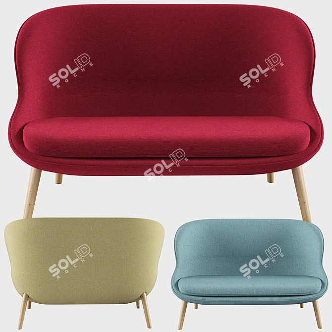 Cozy Chic Sofa 3D model image 1