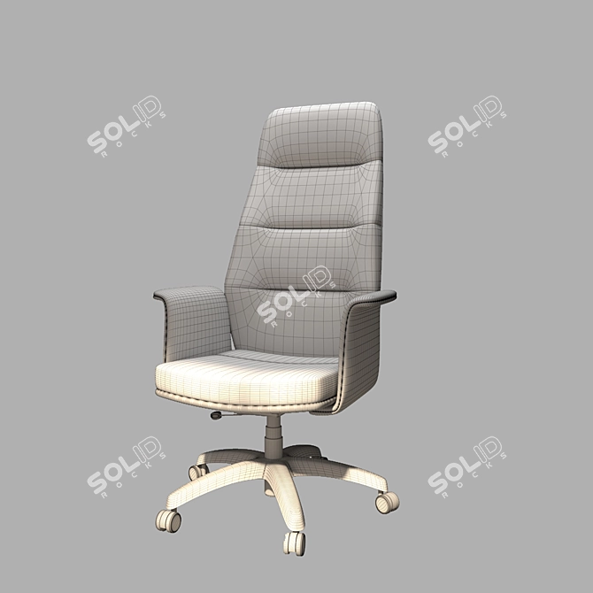 Italian Office Chair Eleganza 3D model image 2