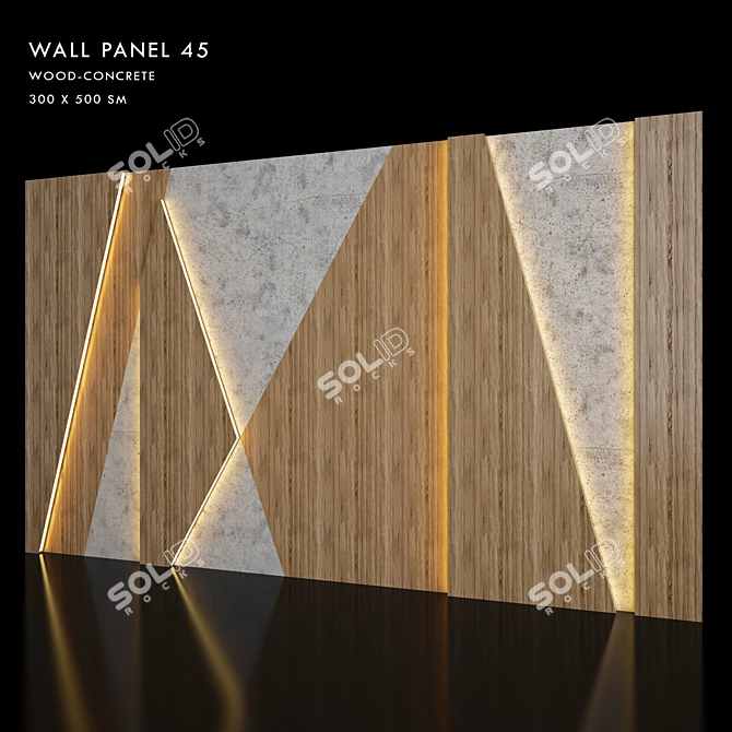 Elegant Wall Panel 45: 3D Max, FBX, Texture 3D model image 1