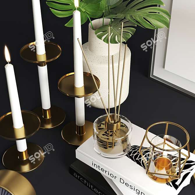 Minimalist Home Decor Set 3D model image 2