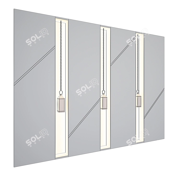 Modern Wall Panel 46 3D model image 3