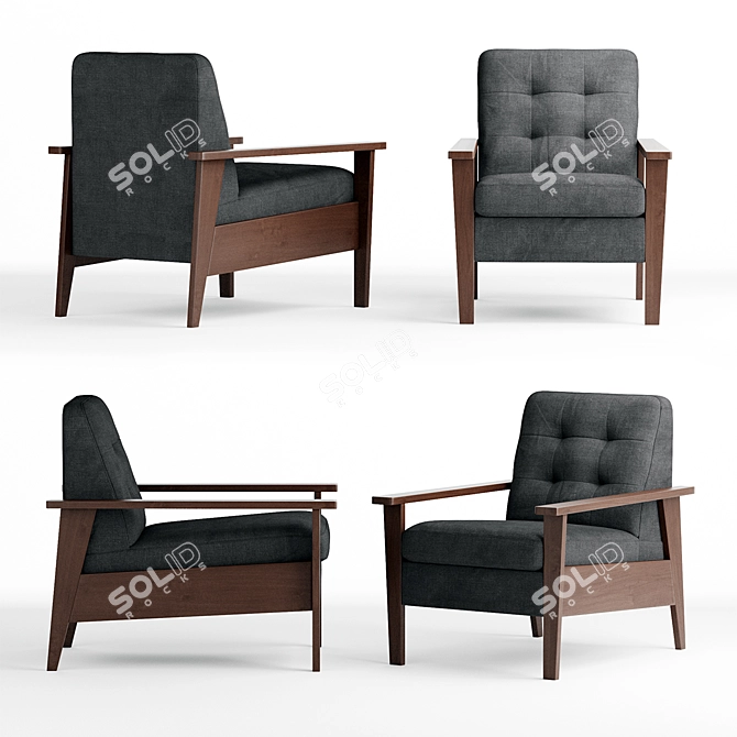 Stylish Olaf Armchair | Classic Design 3D model image 1