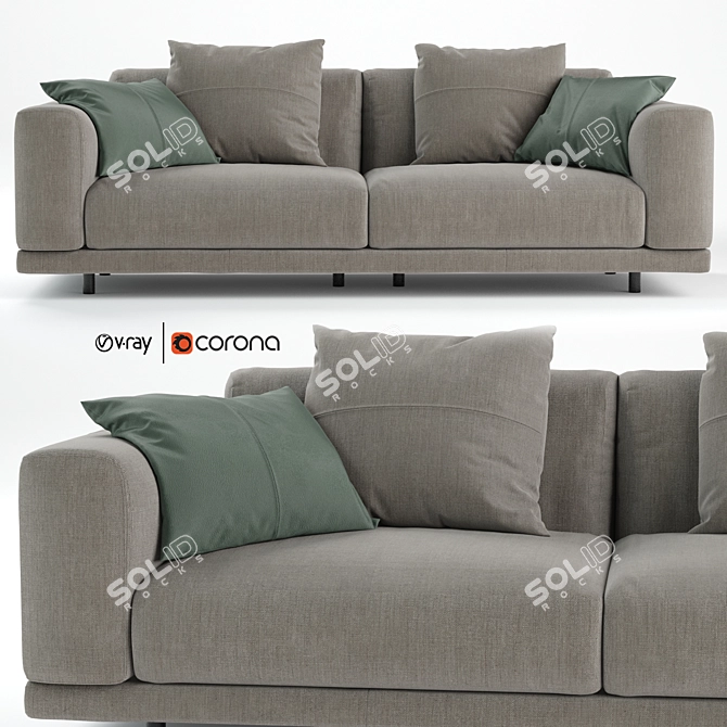 Elevate your space with Nevyll Sofa 3D model image 1