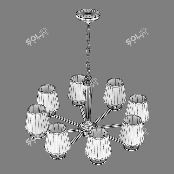 Luxurious Perla Lightstar Pendant Chandelier 3D model image 4