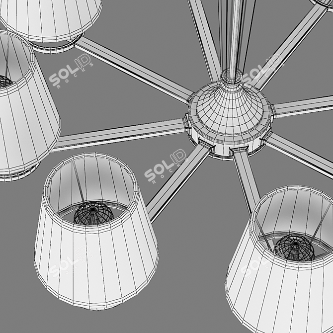 Luxurious Perla Lightstar Pendant Chandelier 3D model image 5