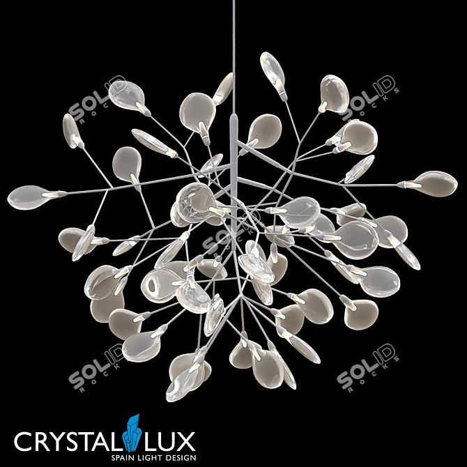 Elegant EVITA SP36 White Pendant 3D model image 1