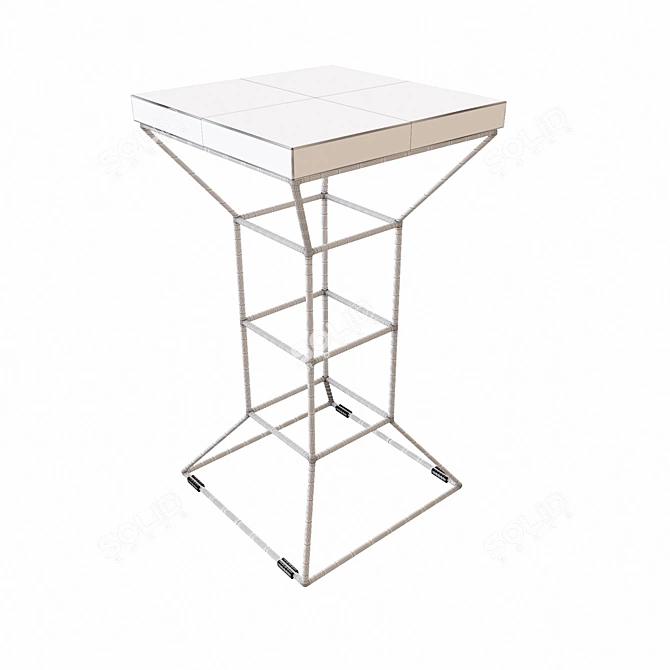 Contemporary Stand Table "CUBE-L 3D model image 2