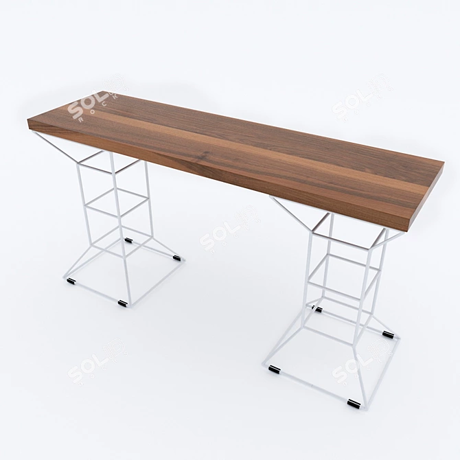 Modern Cube-L Console Table 3D model image 1