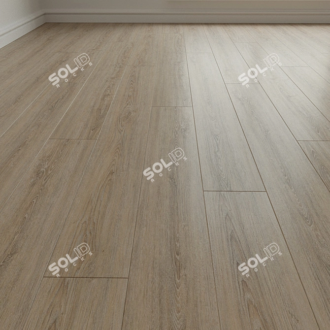 Title: Natural Wood Laminate Flooring 3D model image 3