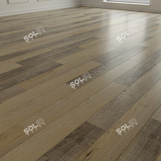 Natural Wood Parquet Laminate 3D model image 2