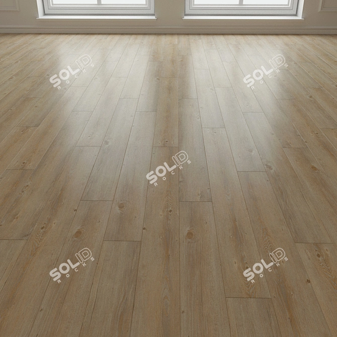 Natural Wood Parquet Flooring 3D model image 1