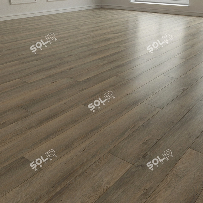 Natural Wood Laminate Parquet 3D model image 2