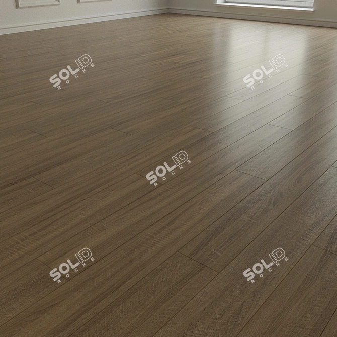 Natural Wood Parquet Flooring 3D model image 1