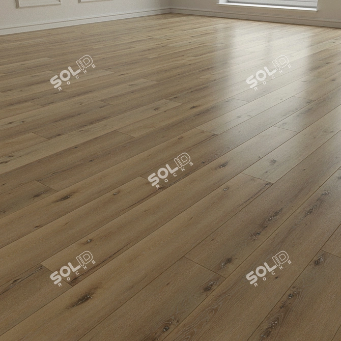 Natural Wood Laminate Parquet 3D model image 1