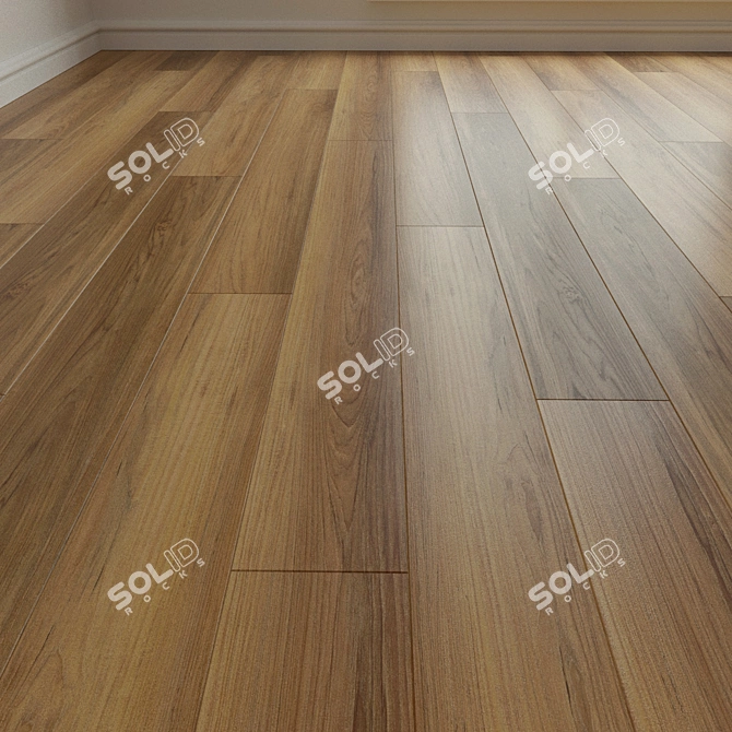 Natural Wood Laminate Parquet 3D model image 3