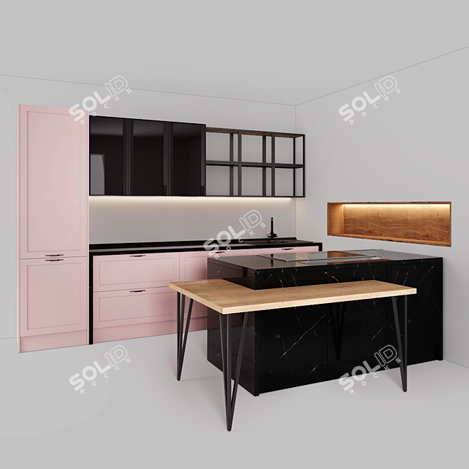 Lorena Flamingo Kitchen Collection 3D model image 1