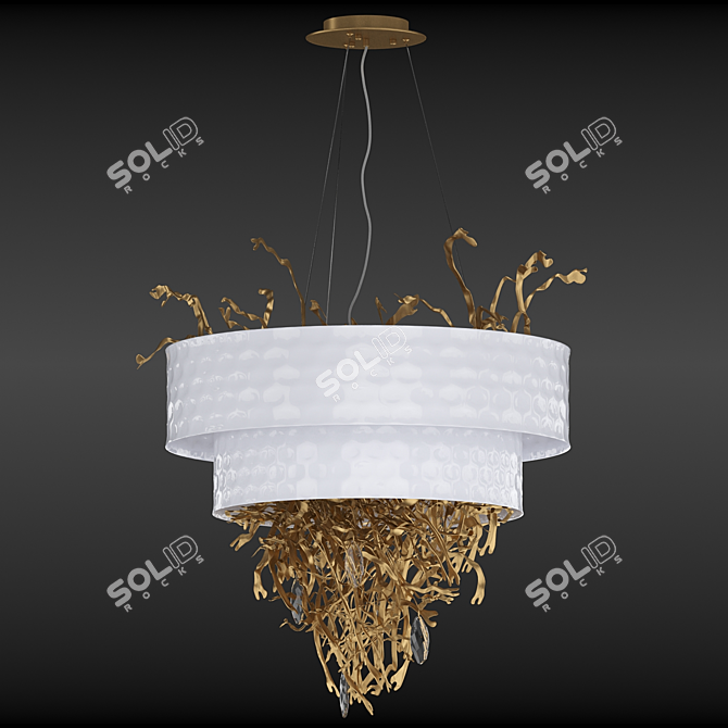 Golden Shadow Pendant Light 3D model image 1