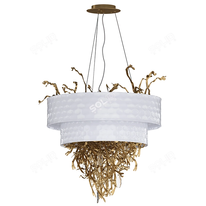Golden Shadow Pendant Light 3D model image 3