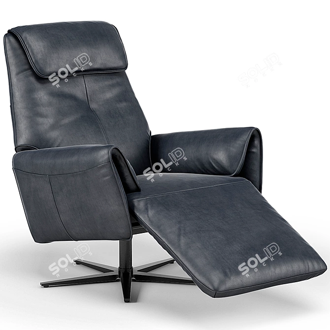 Modern Faenza Motion Lounge Chair (32"W) 3D model image 2