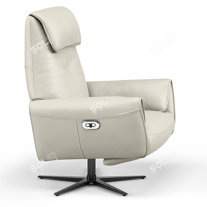 Modern Faenza Motion Lounge Chair (32"W) 3D model image 4