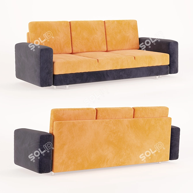 Modern Microfaset GTR Sofa 3D model image 3