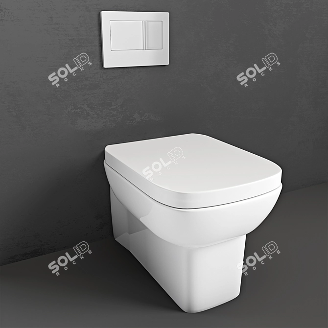 Kohler White Toilet: Sleek and Efficient 3D model image 1