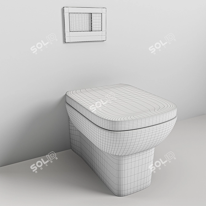 Kohler White Toilet: Sleek and Efficient 3D model image 2