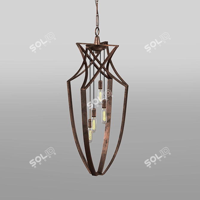 Elegant Windchime Lamp 3D model image 1