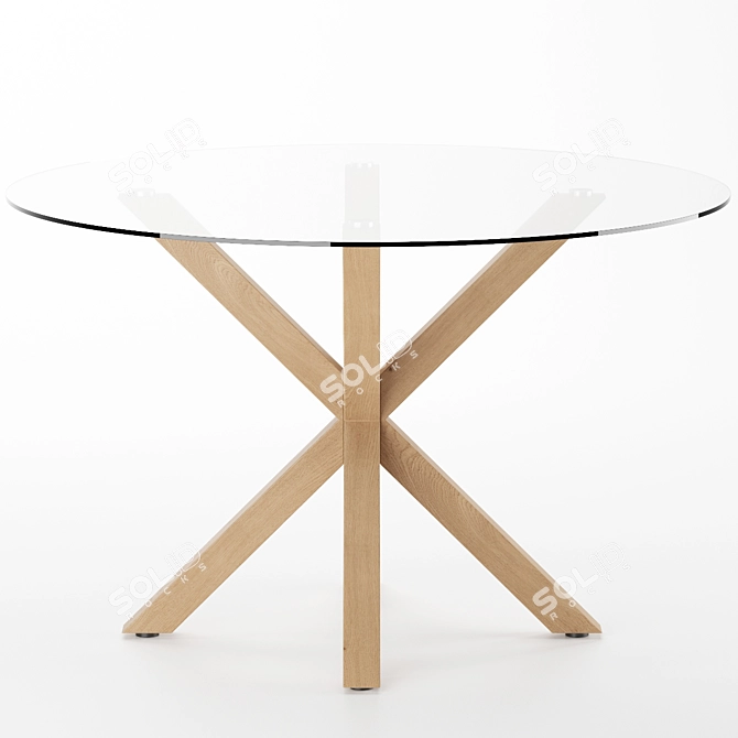 Elegant Arya Dining Table 3D model image 4