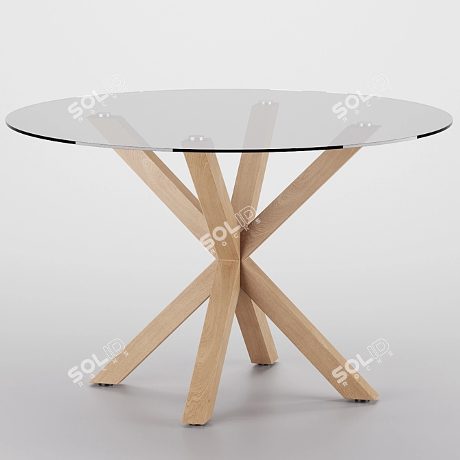 Elegant Arya Dining Table 3D model image 5