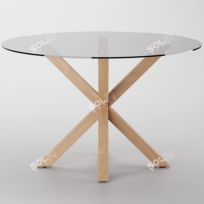 Elegant Arya Dining Table 3D model image 9