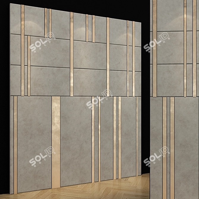 Elegant Wall Accent 3D model image 1